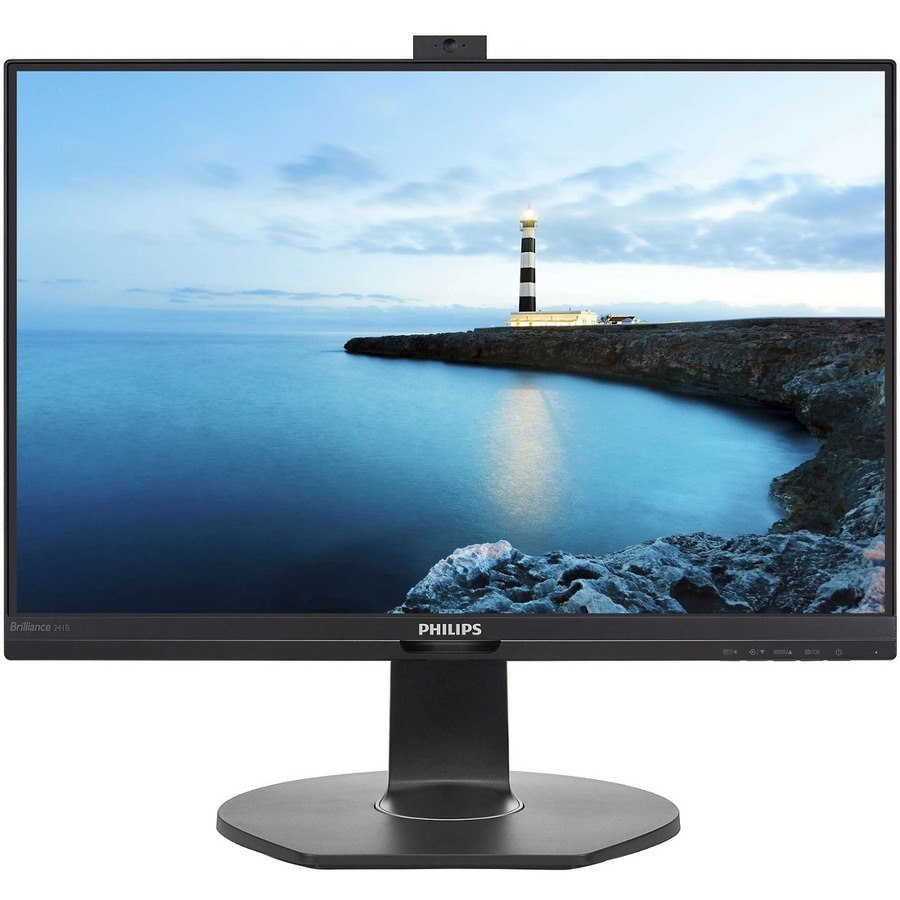 Philips Brilliance 241B7QPJKEB Webcam Full HD LCD Monitor - 16:9 - Textured Black