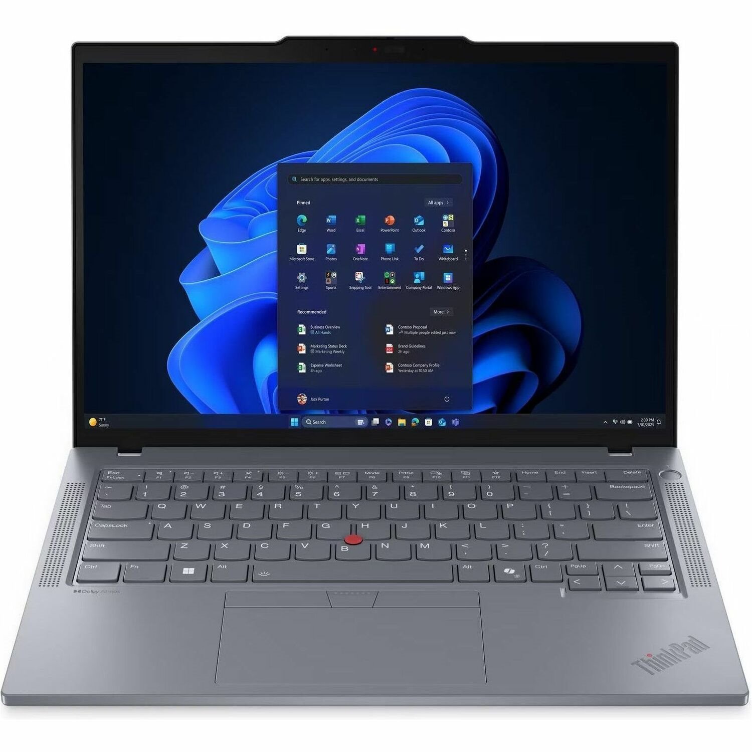 Lenovo ThinkPad T14 Gen 6 21QC006RUS 14" Touchscreen Notebook - WUXGA - Intel Core Ultra 7 255U - 32 GB - 512 GB SSD - English Keyboard - Gray