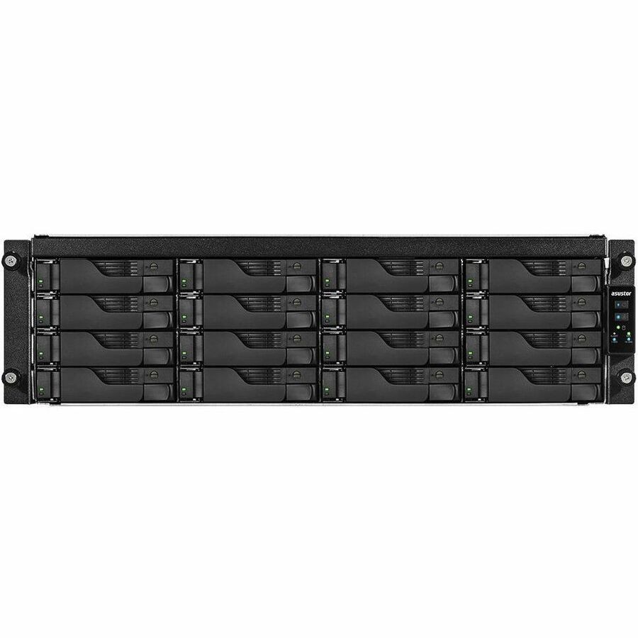 ASUSTOR 16-BAY NAS 3.5"/2,5"(0/16), XE QC-3.4GHz, 8GB, M.2(2), GbE(4), PCIe, RPS, 2RU, 5YR