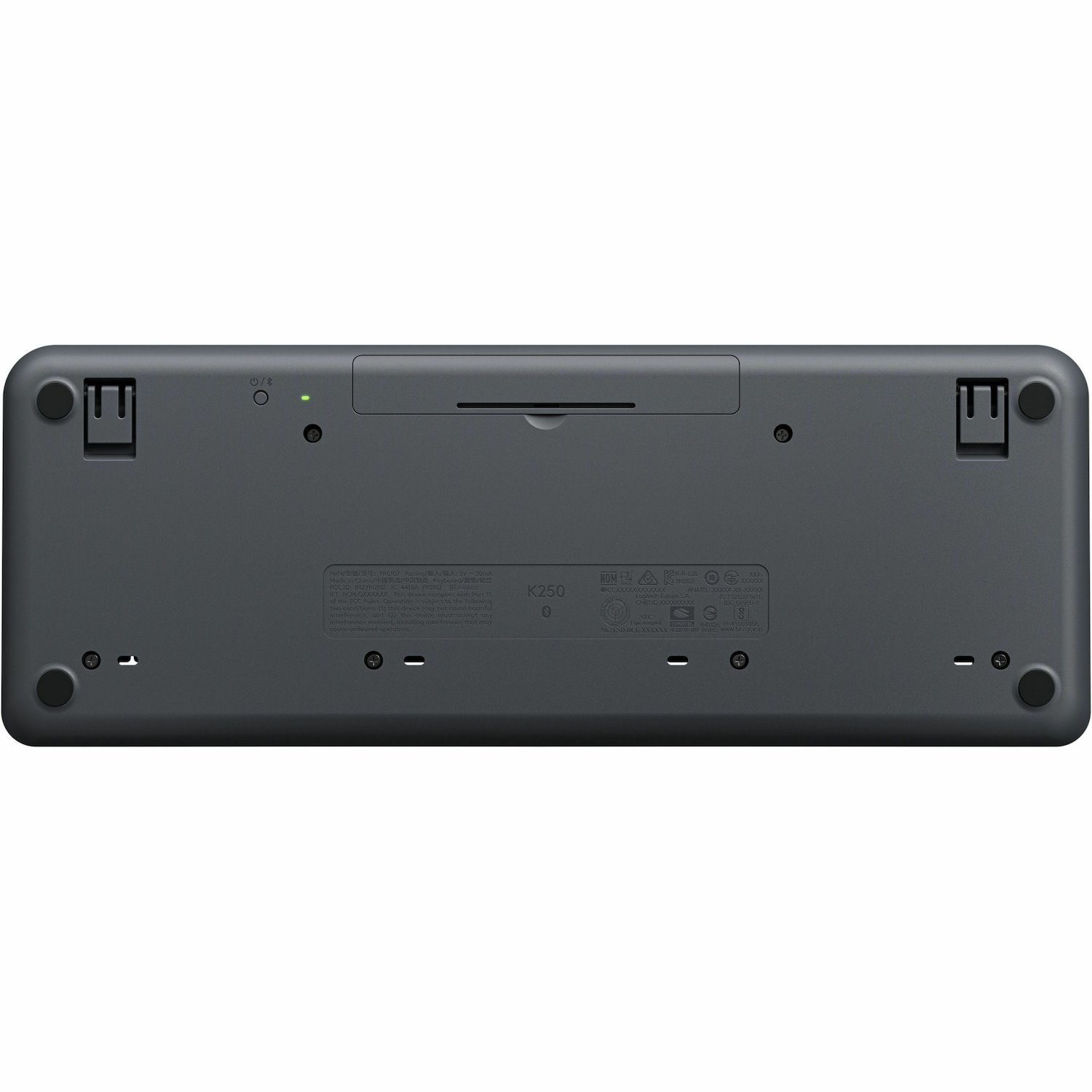 Logitech K250 Keyboard - Wireless Connectivity - English - Graphite