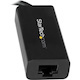 StarTech.com USB C to Gigabit Ethernet Adapter - Thunderbolt 3 - 10/100/1000Mbps - Black