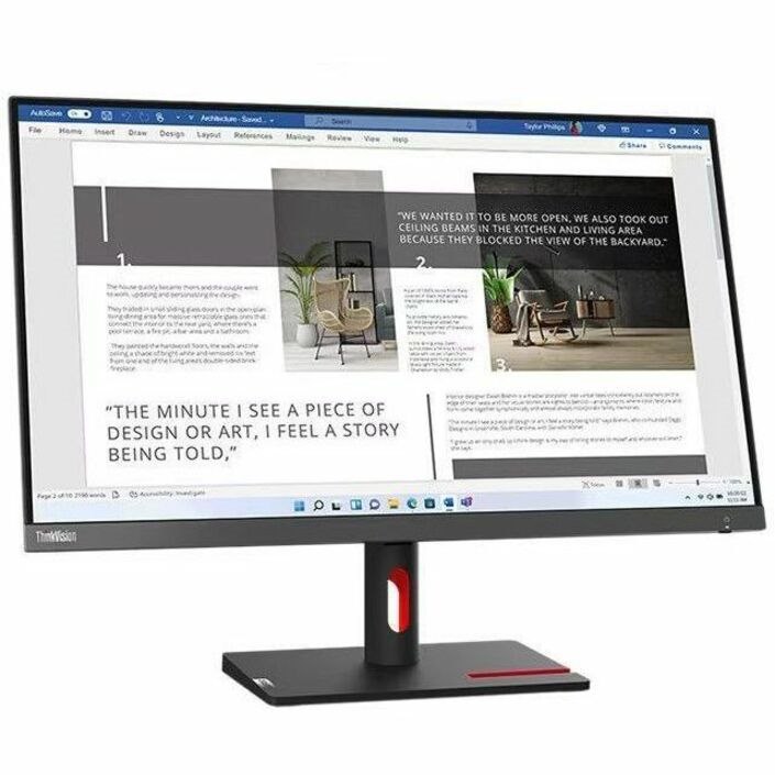 Lenovo ThinkVision S27i-30 27" Class Full HD LED Monitor - 16:9 - Storm Grey
