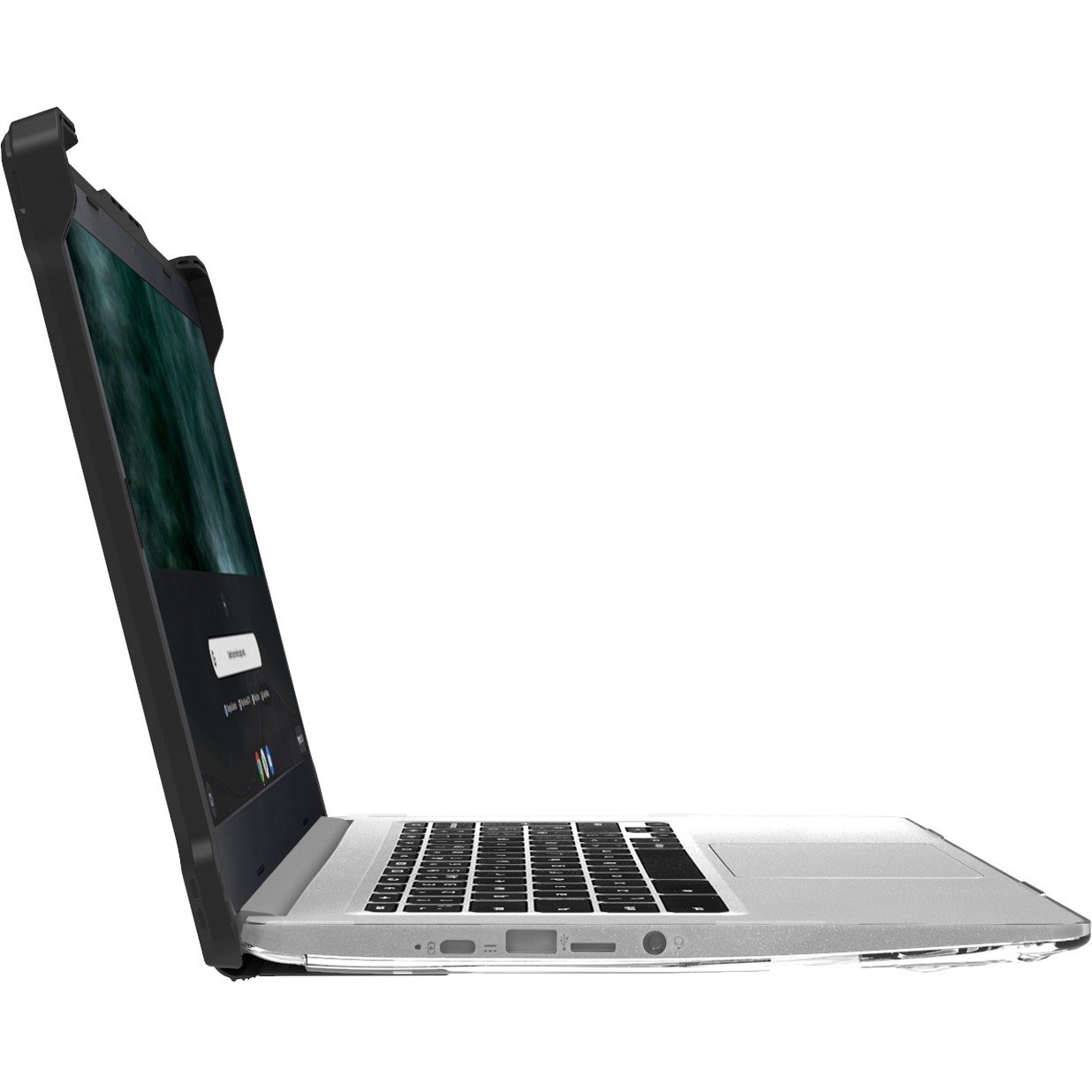 MAXCases Extreme Shell-L Rugged Case for Asus Chromebook - Textured - Clear, Black