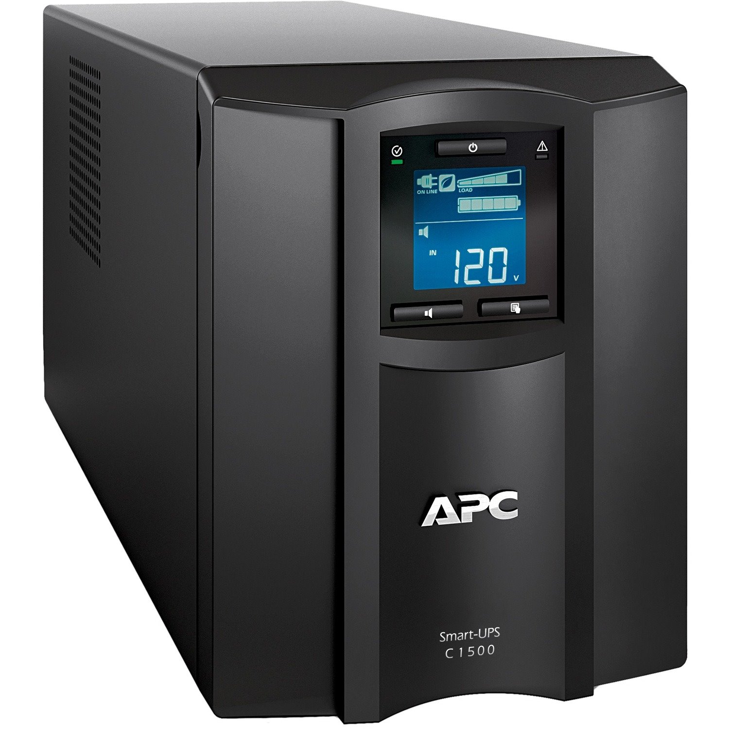 APC Smart-UPS C, Line Interactive, 1440VA, Tower, 120V, 8x NEMA 5-15R outlets, SmartConnect port, USB and Serial communication, AVR, Graphic LCD