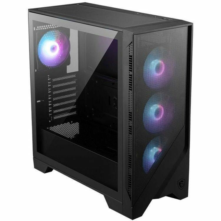 MSI MAG FORGE 321R AIRFLOW Gaming Computer Case - Mini ITX, Micro ATX, ATX Motherboard Supported - Mid-tower - Mesh, Tempered Glass