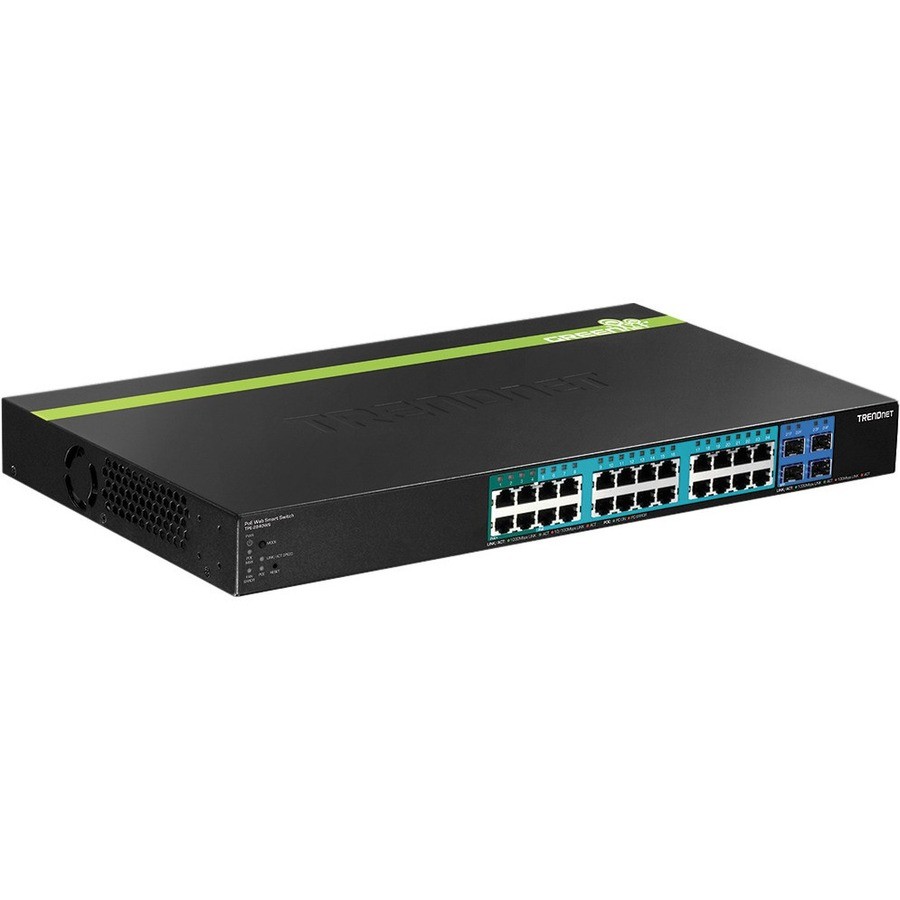 Trendnet Tpe-2840Ws 28-Port Poe+ Switch Gigabit Smart 24 PoE/PoE+ 4 SFP 195W