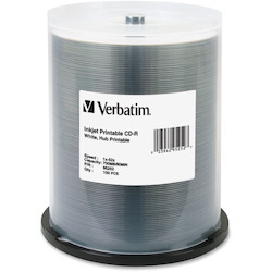 Verbatim 95252 CD Recordable Media - CD-R - 52x - 700 MB - 100 / Pack - White