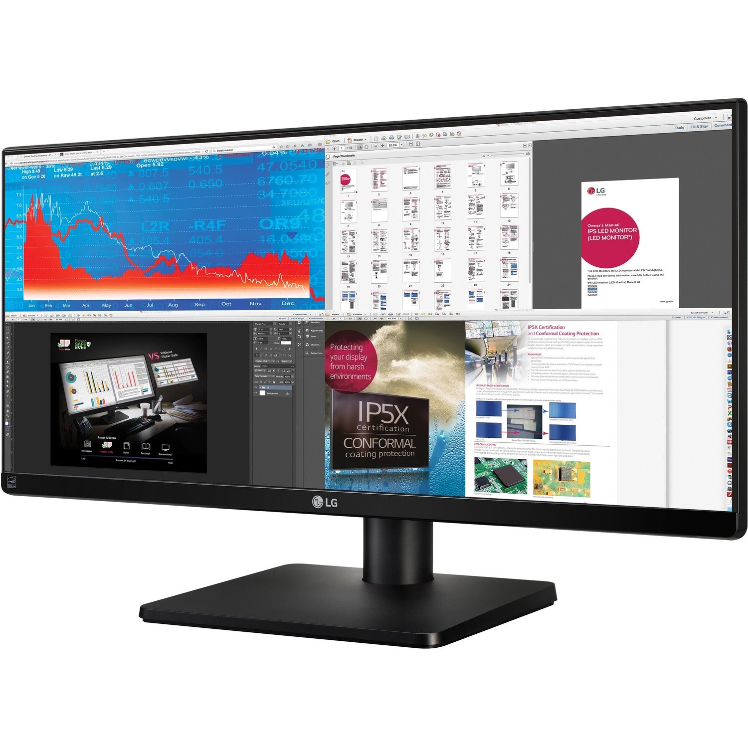 LG 29UB67-B 29" Class UW-UXGA LCD Monitor - 21:9 - Matte Black