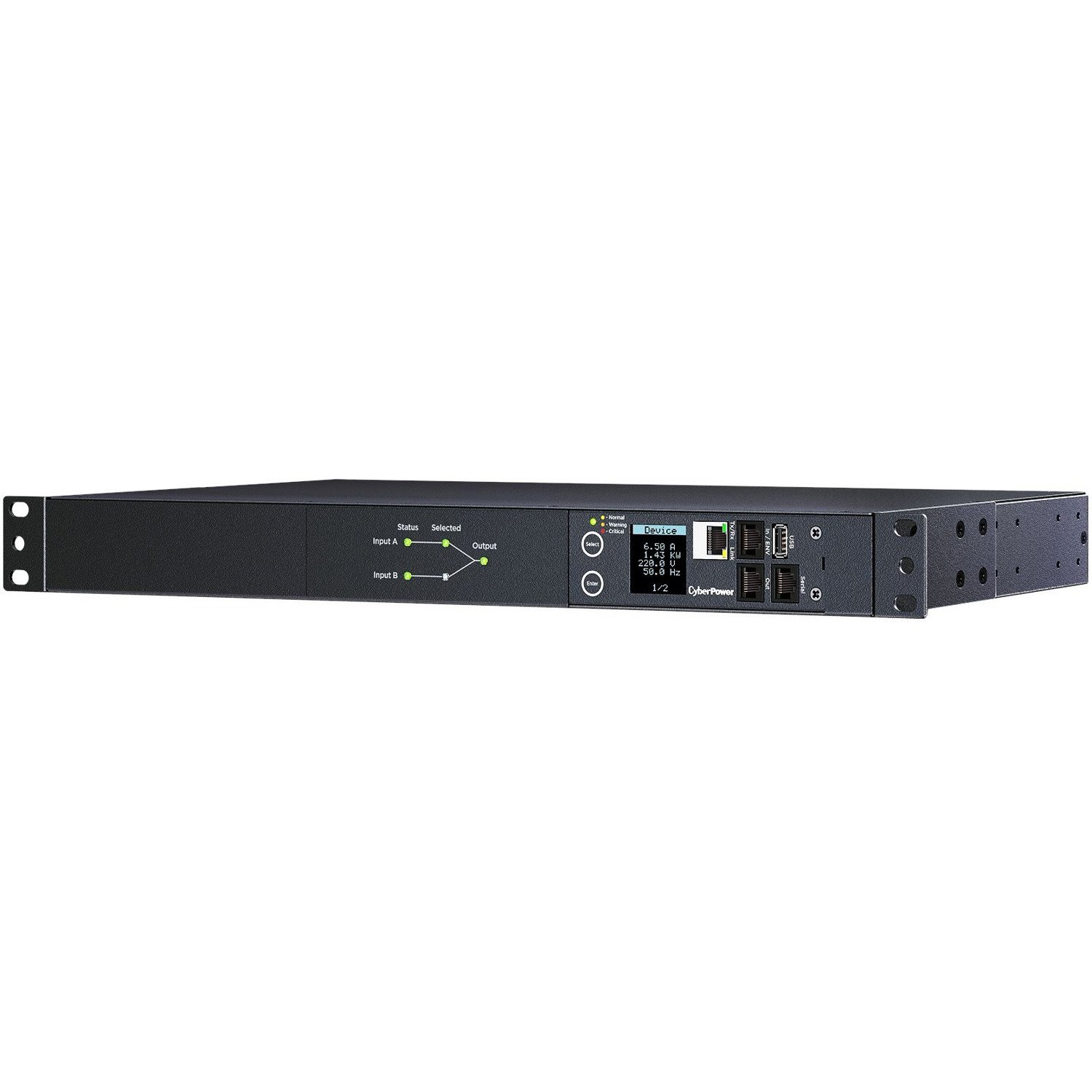 CyberPower PDU44005 Single Phase 200 - 240 VAC 20A Switched ATS PDU