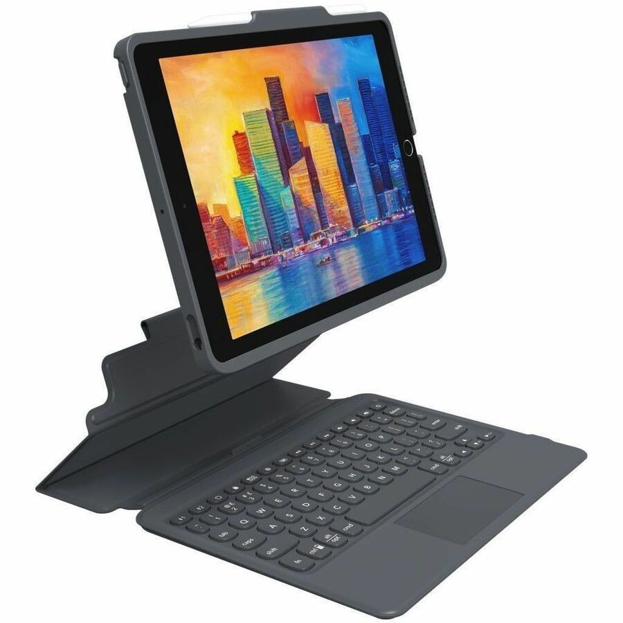 ZAGG Pro Keys Toetsenbord/hoes voor 25,9 cm (10,2") Apple iPad, iPad (9e generatie), iPad (Gen 8), iPad (7e generatie) Tablet-pc - Grijs/zwart