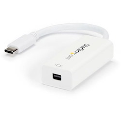 StarTech.com USB-C to Mini DisplayPort Adapter - 4K 60Hz - White - USB Type-C to Mini DP Adapter - Thunderbolt 3 Compatible