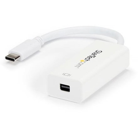 StarTech.com USB-C to Mini DisplayPort Adapter - 4K 60Hz - White - USB Type-C to Mini DP Adapter - Thunderbolt 3 Compatible