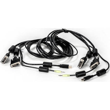 Vertiv Avocent USB Keyboard and Mouse, DVI-D and Audio Cable, 6 ft. with DPP Support for Vertiv Avocent SV and SC Series Switches