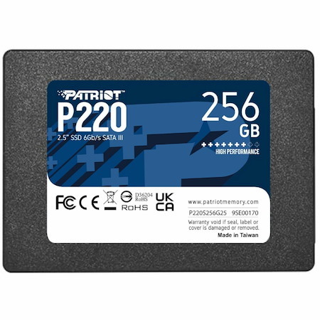 Patriot Memory P220 256 GB Solid State Drive - 2.5" Internal - SATA (SATA/600)