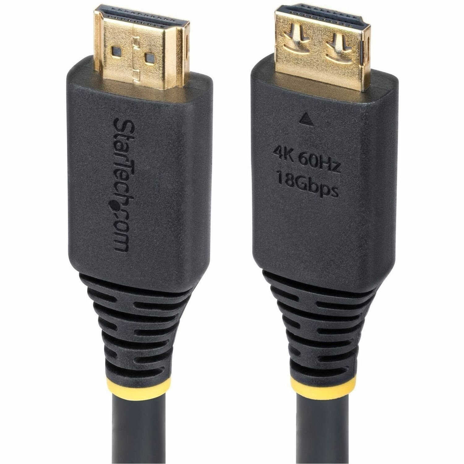 StarTech.com 5m (16.4ft) High Speed HDMI Cable with Gripping Connectors, 4K 60Hz/1440p 144Hz, 18Gbps, UHD HDMI Cord, TPE Jacket
