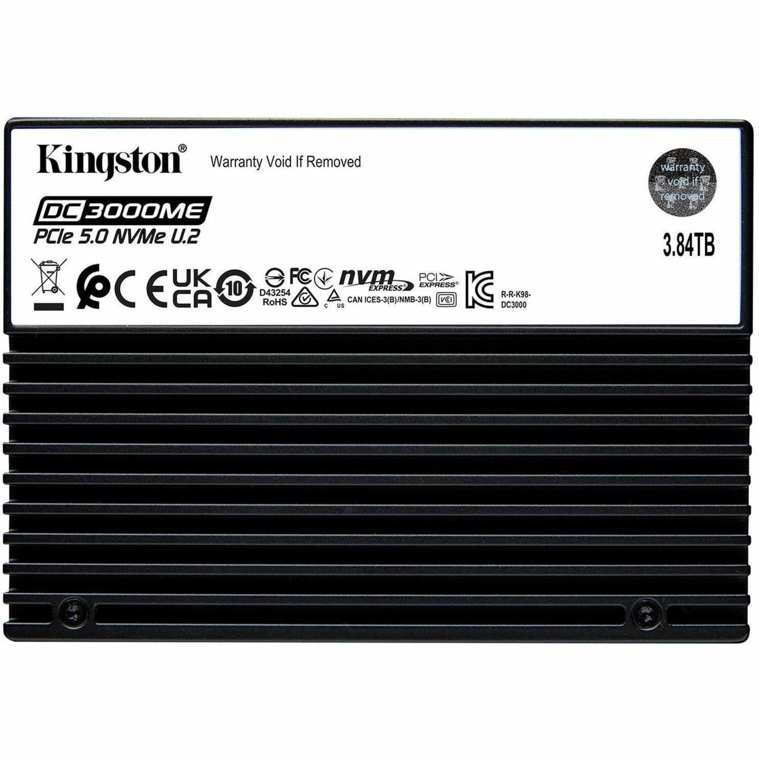 Kingston DC3000ME 3.84 TB Solid State Drive - 2.5" Internal - U.2 (PCI Express NVMe 5.0 x4)