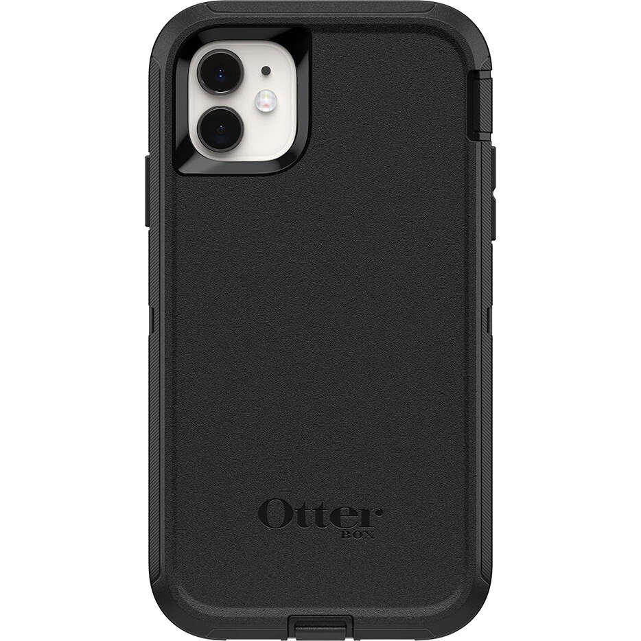 OtterBox Defender Rugged Carrying Case (Holster) Apple iPhone 11 Smartphone - Black