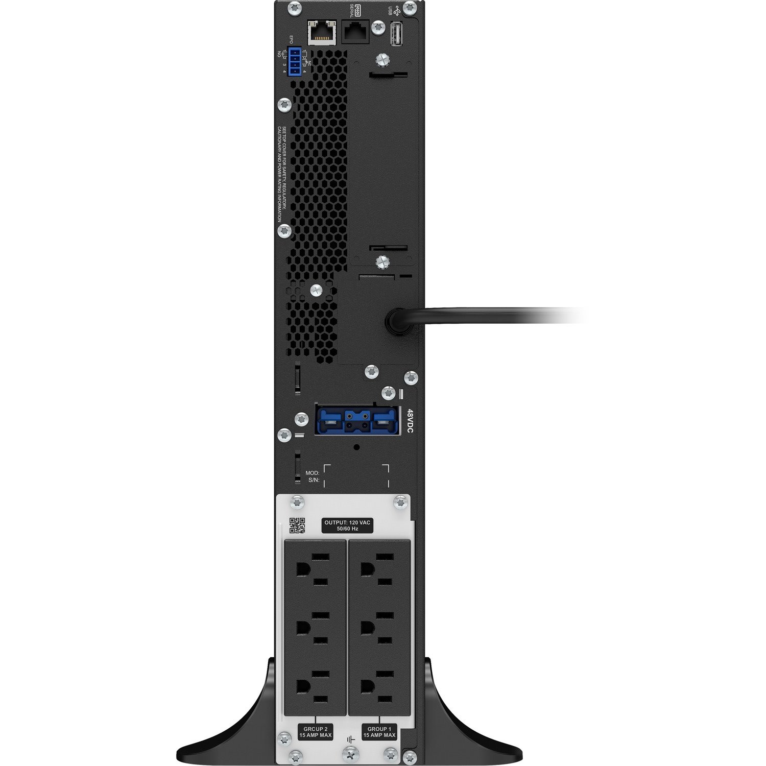 APC Smart-UPS On-Line, 1500VA, Tower, 120V, 6x 5-15R NEMA outlets, SmartSlot, Extended runtime, W/O rail kit