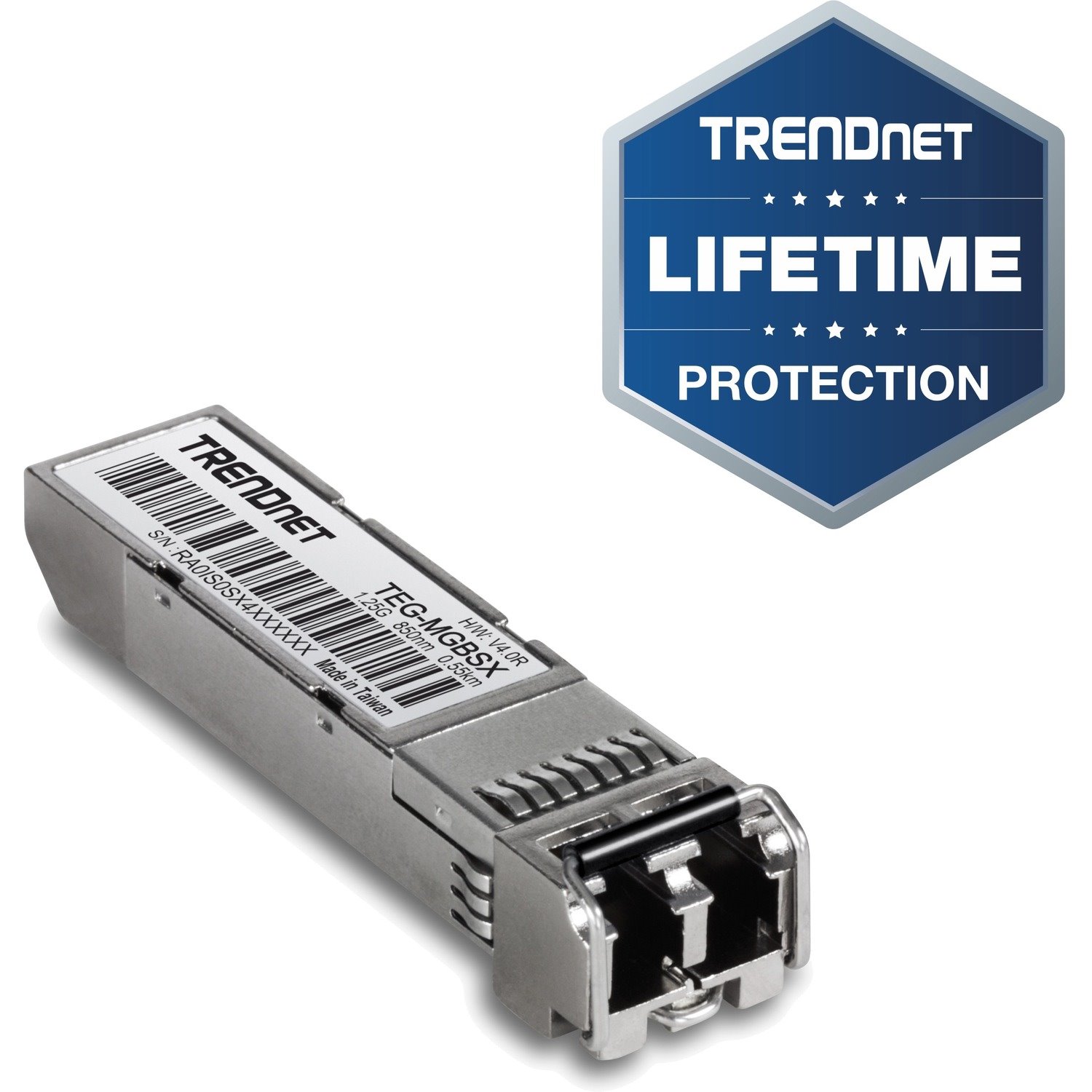 TRENDnet TEG-MGBSX SFP (mini-GBIC) - 1 x LC Duplex 1000Base-SX - TAA Compliant