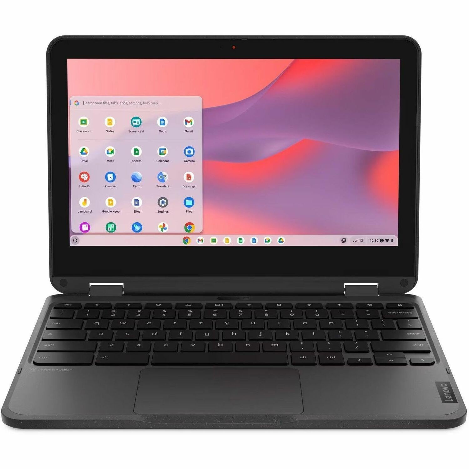 Lenovo 500e Chromebook Gen 4s 83N8000JUS 11.6" Convertible 2 in 1 Chromebook - HD - Intel N-Series N150 - 8 GB - 64 GB Flash Memory - English (US) Keyboard - Black