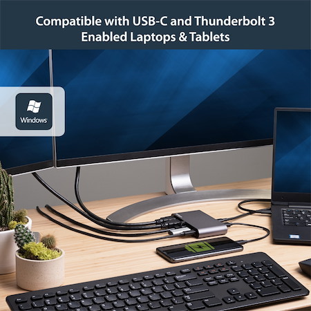 StarTech.com USB 3.0 Type C Docking Station for Notebook, Monitor - 100 W