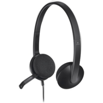 Logitech H340 Wired Over-the-head Stereo Headset - Black