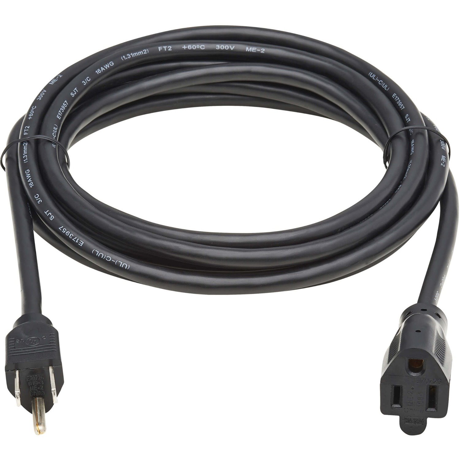 Eaton Tripp Lite Series Power Extension Cord, NEMA 5-15P to NEMA 5-15R - 13A, 120V, 16 AWG, 10 ft. (3 m), Black