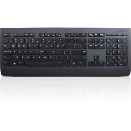 Lenovo Professional Toetsenbord - Draadloos Verbinding - USB Interface - Belgisch, Frans - AZERTY indeling - Zwart