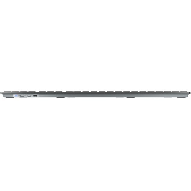 CHERRY KW 9100 SLIM Keyboard - Wireless Connectivity - Spanish - Black, Silver