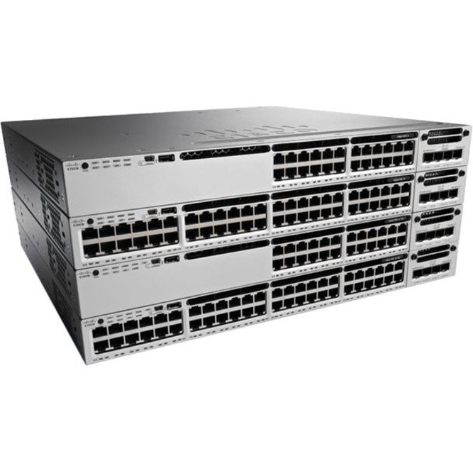 Cisco Catalyst 3850 3850-48F-S 48 Ports Manageable Ethernet Switch - 10/100/1000Base-T - Refurbished