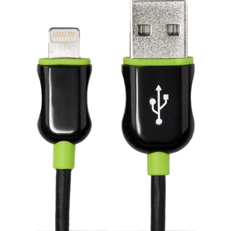 Rocstor Premium 6 ft./2 m. Black Lightning to USB Charge Sync Cable