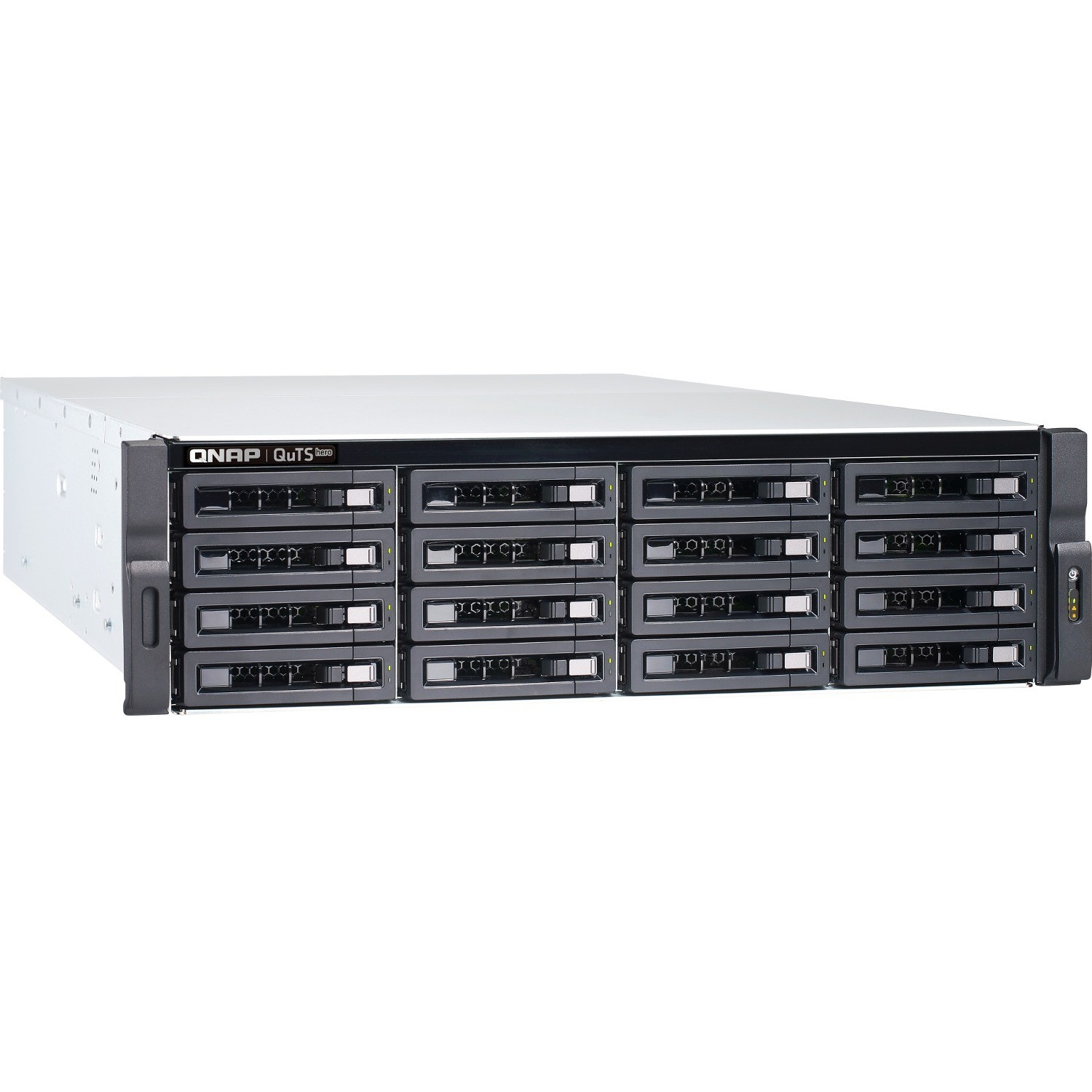 QNAP TS-H1683XU-RP-E2236-128G 16 x Total Bays SAN/NAS Storage System - 5 GB Flash Memory Capacity Xeon E-2236 Hexa-core (6 Core) 3.40 GHz - 128 GB RAM - DDR4 SDRAM - 3U Rack-mountable