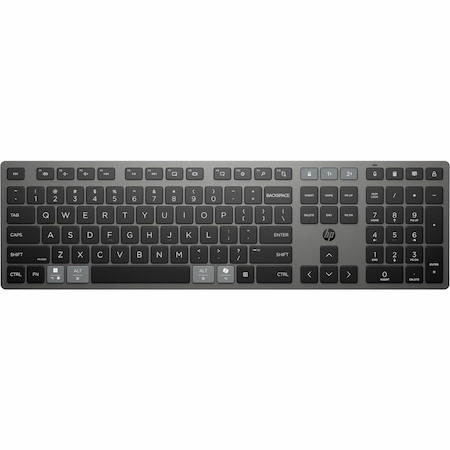 HP 720 Keyboard - Wireless Connectivity - USB Type A Interface - Nightfall Black