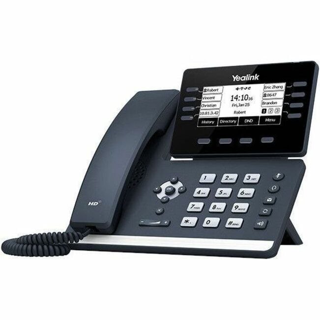 Yealink SIP-T53W IP Phone - Corded/Cordless - Corded/Cordless - Bluetooth, Wi-Fi - Wall Mountable, Desktop - Classic Gray