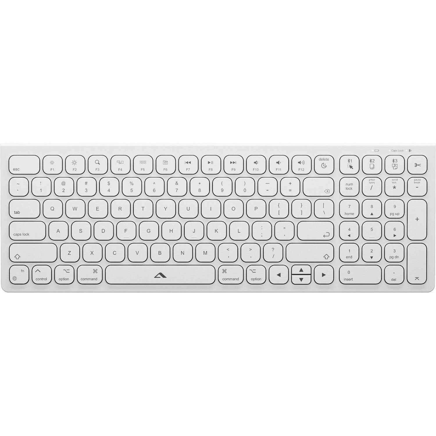 Alogic Echelon Keyboard - Wireless Connectivity - USB Type A Interface - English (UK) - White