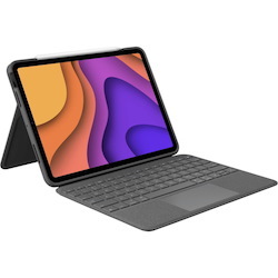 Logitech Folio Touch iPad Keyboard Case with Trackpad and Smart Connector for iPad Air 11-inch (M2 & M3), iPad Air (4th & 5th gen) - Oxford Gray