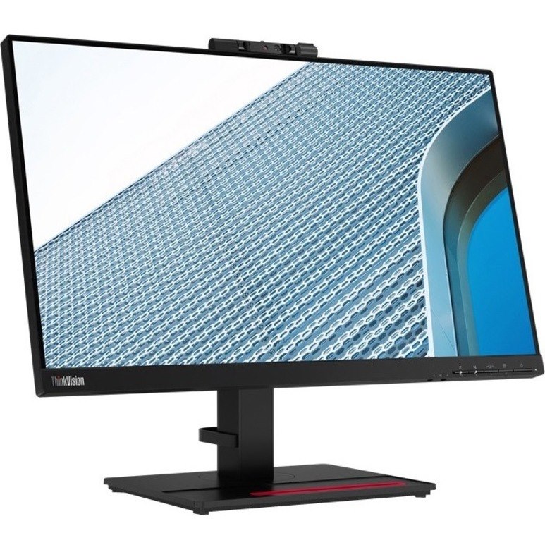 Lenovo ThinkVision T24v-20 24" Class Webcam Full HD LCD Monitor - 16:9 - Raven Black