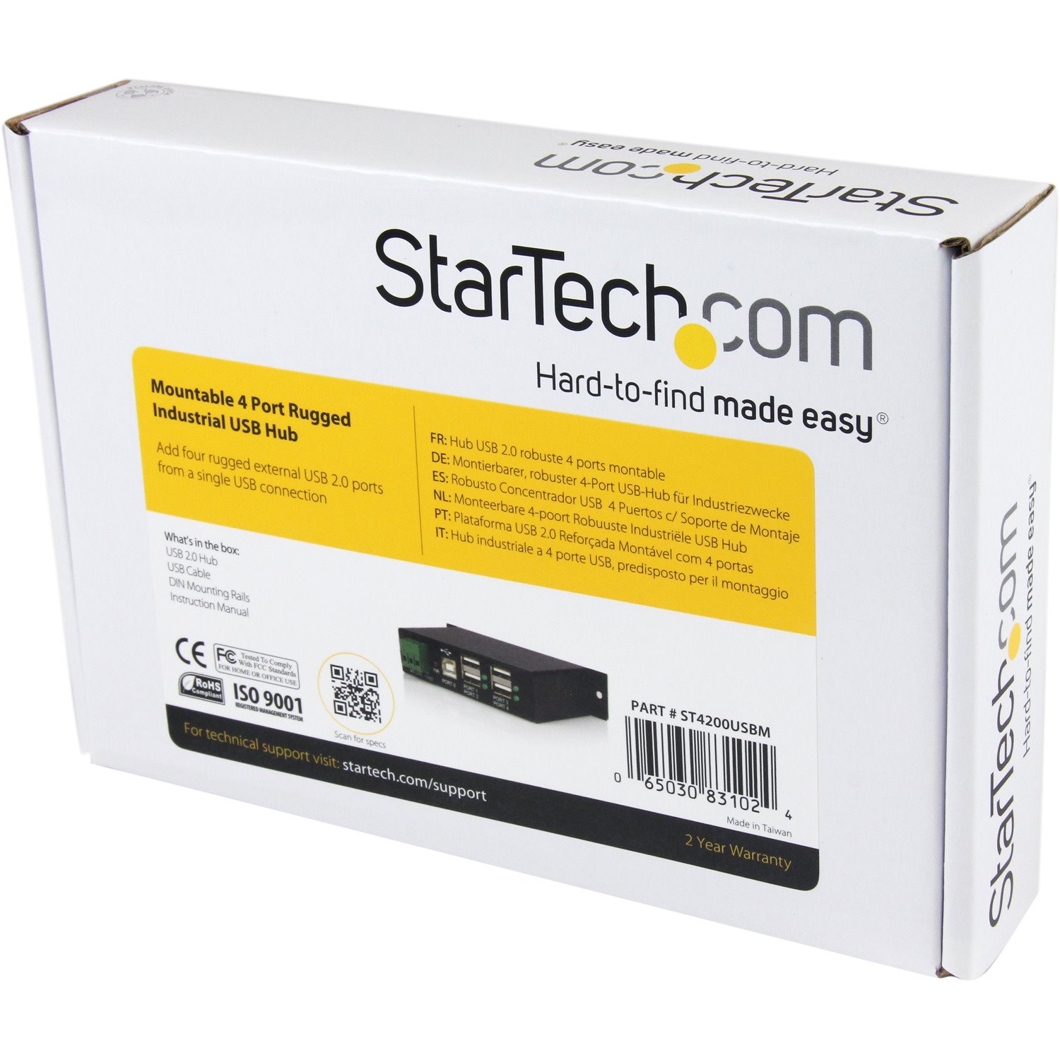 StarTech.com 4-Port USB 2.0 Hub