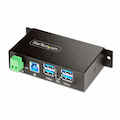 StarTech.com 4-Port Managed USB Hub, Heavy Duty Metal Industrial Housing, ESD & Surge Protection, Wall/Desk/Din-Rail Mountable, USB 5Gbps