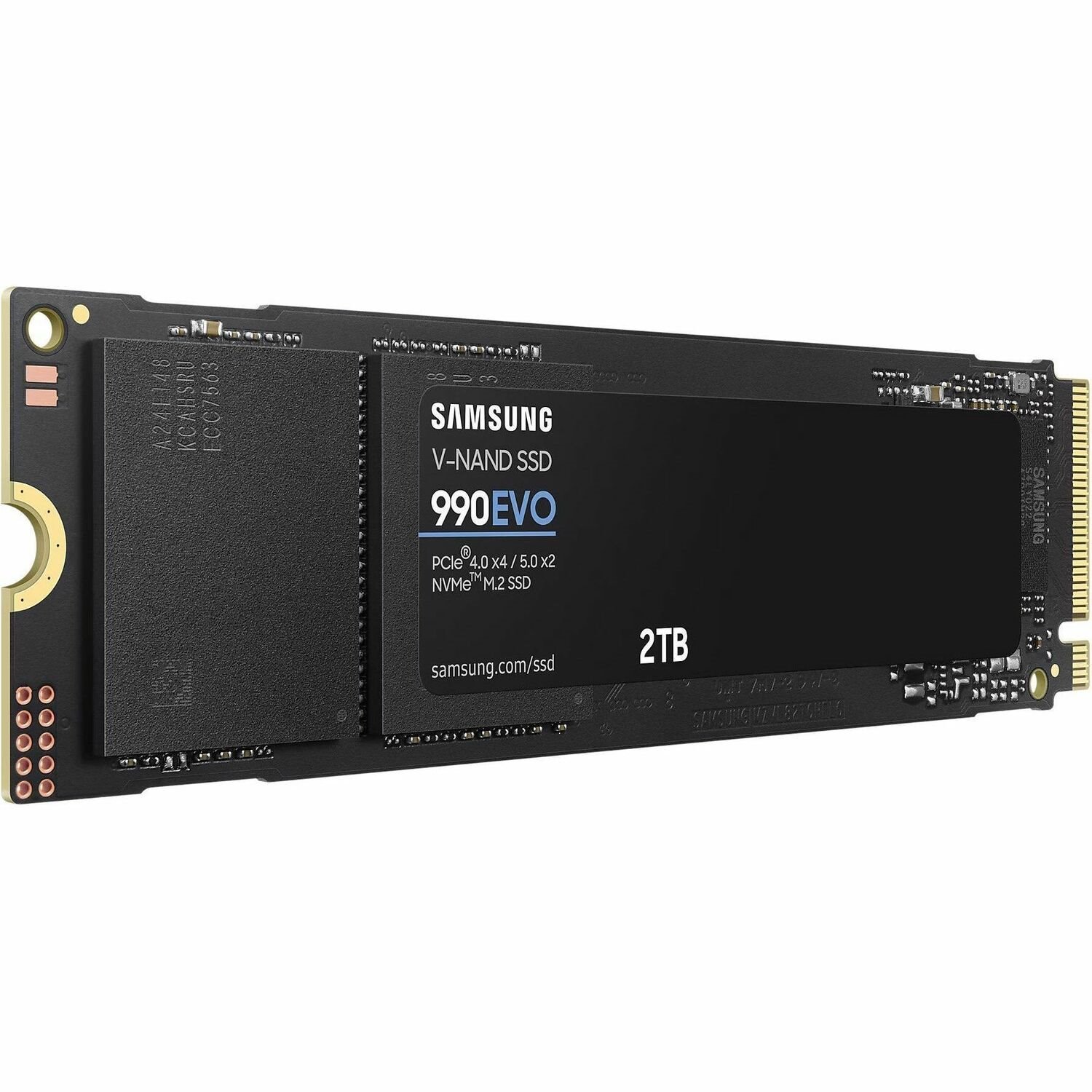 Samsung 990 EVO 2 TB Solid State Drive - M.2 2280 Internal - PCI Express NVMe (PCI Express NVMe 5.0 x2) - Black