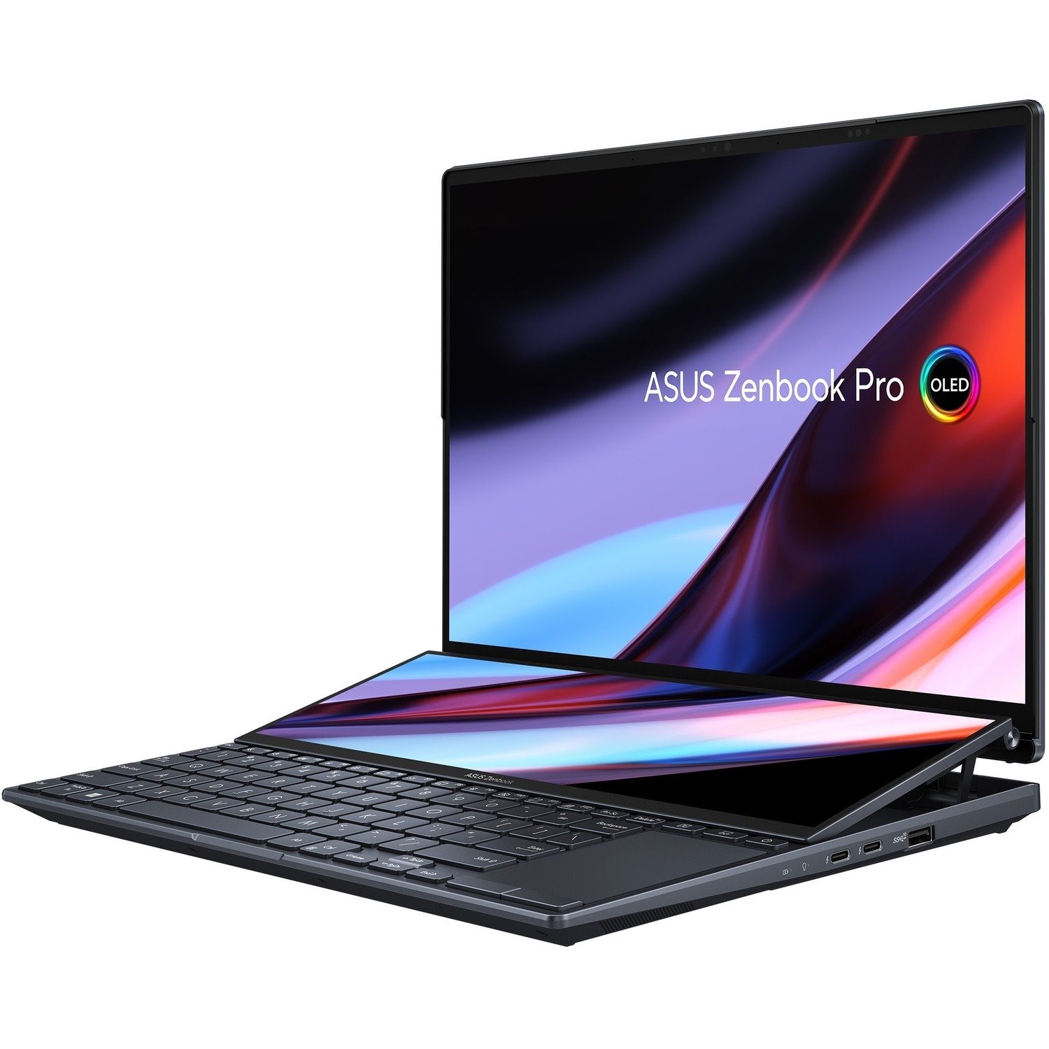 Asus Zenbook Pro 14 Duo OLED UX8402 UX8402ZA-DB76T 14.5" Touchscreen Notebook - 2.8K - Intel Core i7 12th Gen i7-12700H - Intel Evo Platform - 32 GB - 1 TB SSD - Tech Black