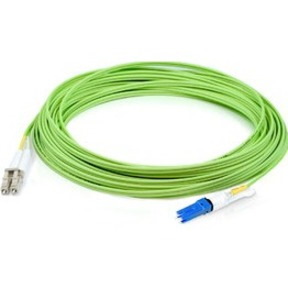 AddOn 2m CS to LC Lime Green OM5 Duplex OFNR (Riser-Rated) Fiber Patch Cable