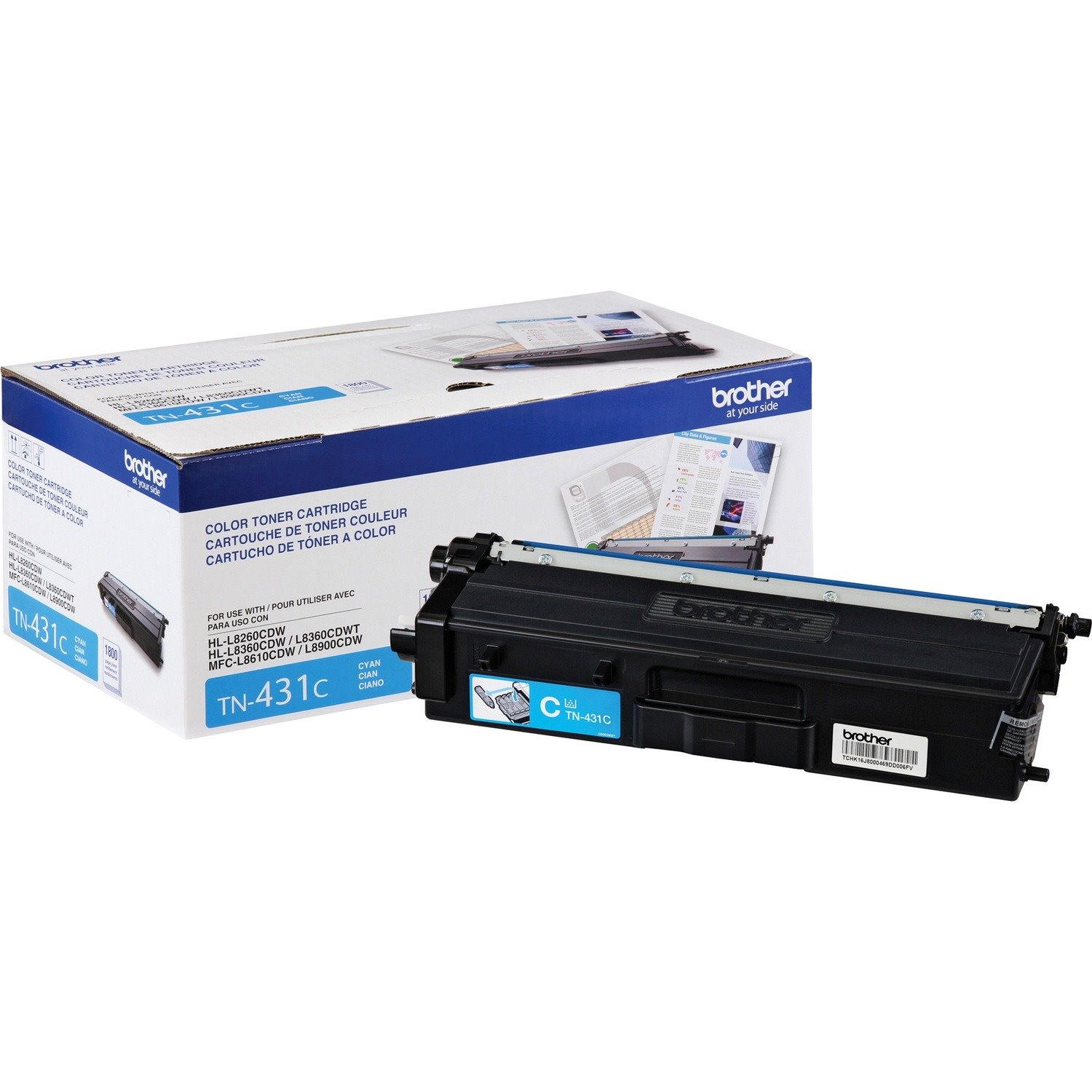 Brother TN431C Original Standard Yield Laser Toner Cartridge - Cyan - 1 Each