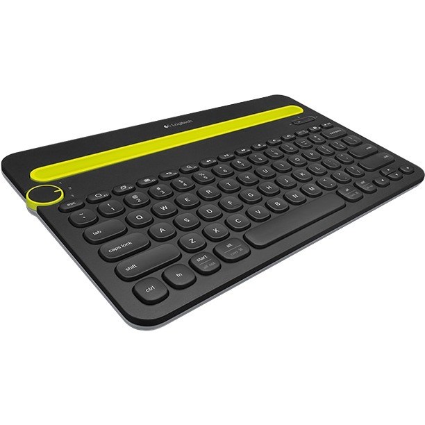 Logitech K480 Keyboard - Wireless Connectivity - Swedish, Finnish, Danish, Norwegian - QWERTY Layout - Black