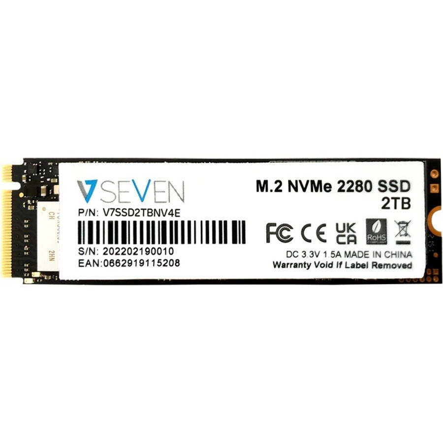 V7 V7SSD2TBNV4E 2 TB Solid State Drive - M.2 Internal - PCI Express NVMe (PCI Express NVMe 4.0 x4)