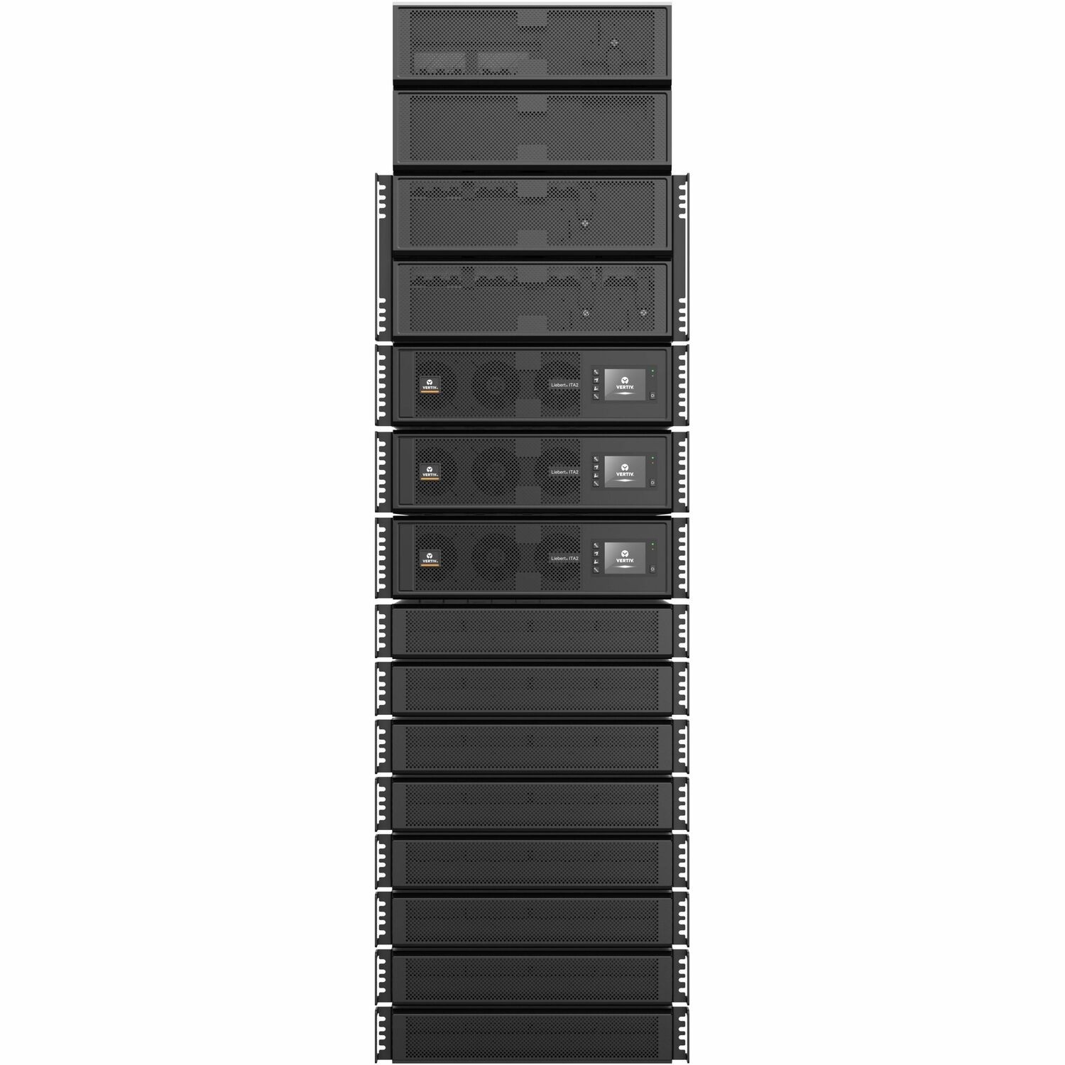 Vertiv Liebert ITA2 UPS - 40kVA/40kW 2+1 Redundant Parallel; 400VAC (240VAC) 3-phase 4 Wire w/SNMP, 4 pair VRLA battery (ITA2-80KRT400V37UPRN)