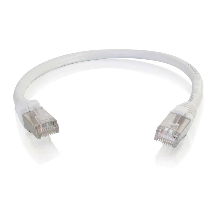 C2G 6in Cat6 Snagless Shielded (STP) Network Patch Cable - White
