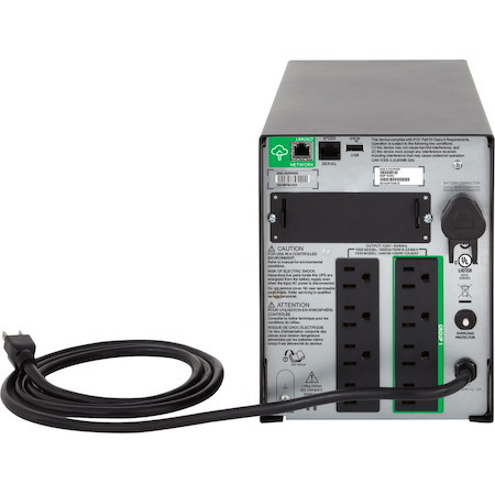 APC Smart-UPS, Line Interactive, 1000VA, Tower, 120V, 8x NEMA 5-15R outlets, SmartConnect Port+SmartSlot, AVR, LCD