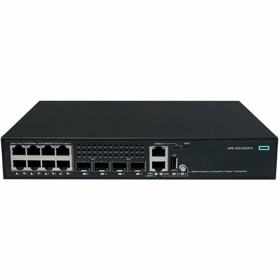 HPE CW 2150 8 Ports Manageable Layer 3 Switch - Gigabit Ethernet, 10 Gigabit Ethernet - 10/100/1000Base-T, 10GBase-X, 1000Base-X