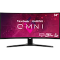 ViewSonic OMNI VX3418-2KPC 34" Class UWQHD Curved Screen LED Monitor - 21:9 - Black